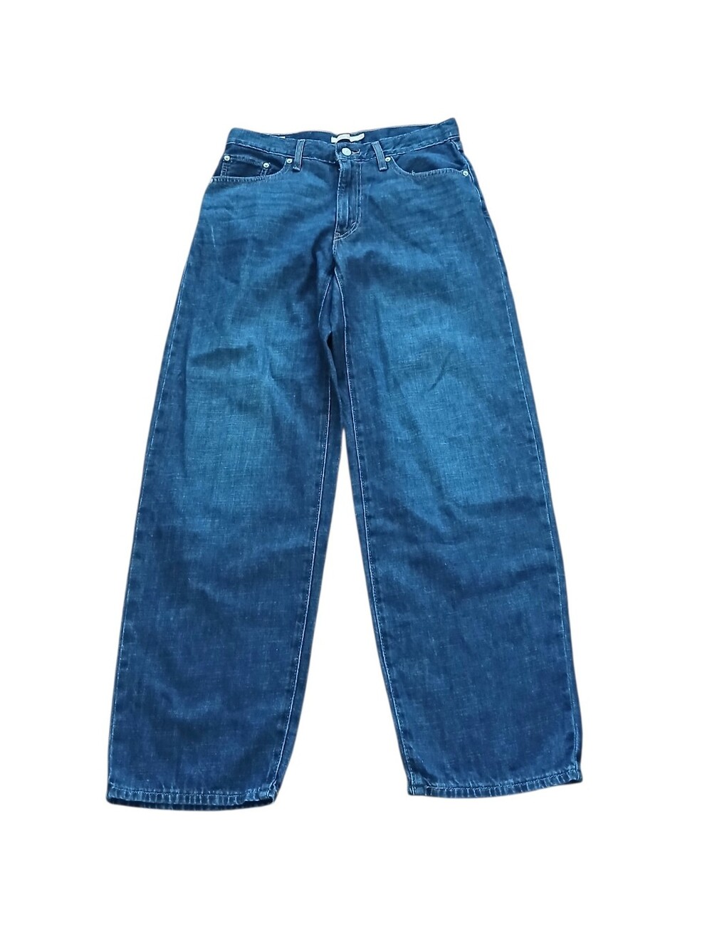 Levi’s Premium Baggy Dad Linen Blend Wide Leg Jeans – W29 L32 Medium Wash